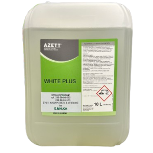 AZETT WHITE PLUS 10LT Ειδικό συμπυκνωμένο λευκαντικό υγρό για κρόσσια χαλιών