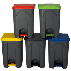 Κάδος απορριμμάτων πλαστικός με πεντάλ 45 λίτρων ανθρακί